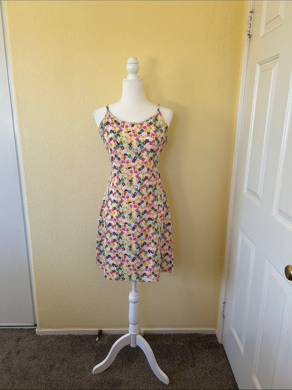 Vero Moda Multicolor Floral Spaghetti-Strap Mini Dress